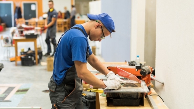 Fināla atlase flīzēšanā EuroSkills 2018