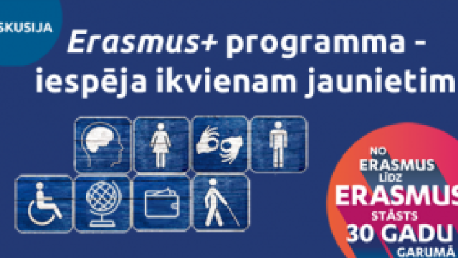 Diskutēs par Erasmus+ mobilitātes iespējām jauniešiem ar speciālām vajadzībām un ierobežotām iespējām