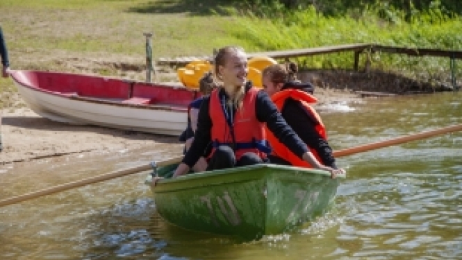 Members of the Latvian team prepare for the competition WorldSkills 2019 in a camp