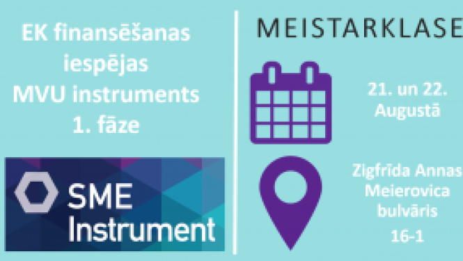 Notiks meistarklase par Apvārsnis 2020 SME Instrument finansēšanas iespējām