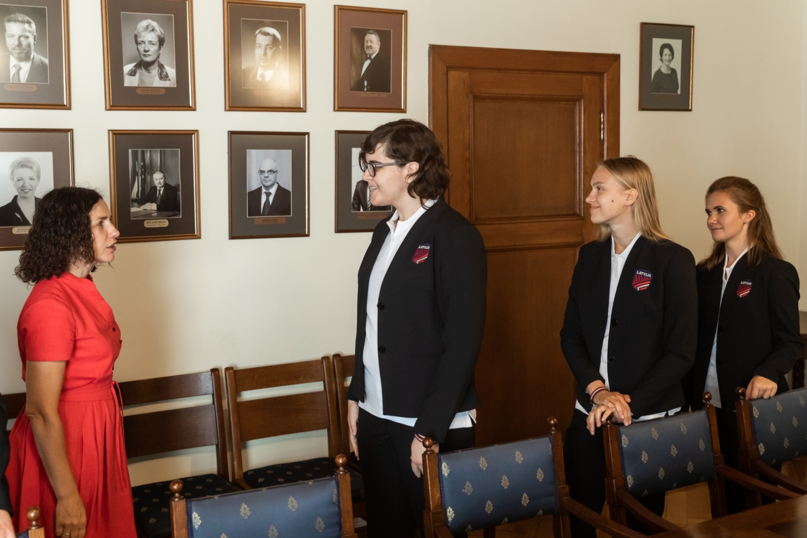 SkillsLatvia komandas tikšanās ar ministri Ilgu Šuplinsku