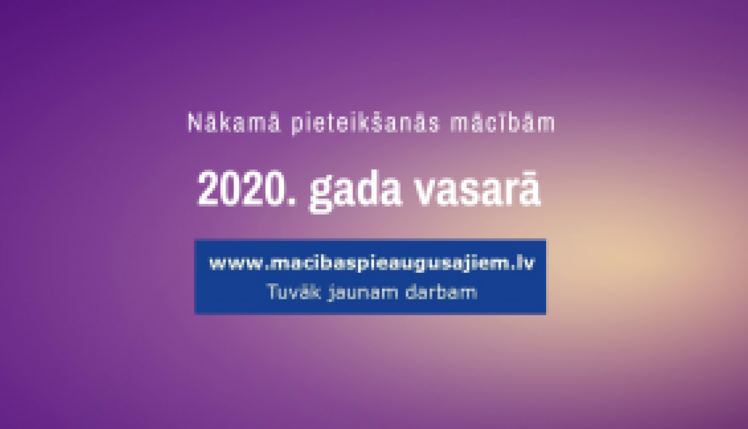 mācību pieteikšanās