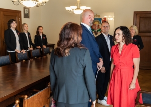 SkillsLatvia komandas tikšanās ar ministri Ilgu Šuplinsku