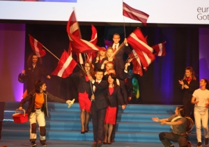 EuroSkills 2016 konkursa atklāšanas ceremonija ar Zviedrijas premjerministra uzrunu un pasākuma izklaidējošo programmu