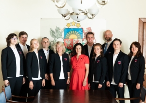 SkillsLatvia komandas tikšanās ar ministri Ilgu Šuplinsku