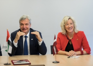 Konkursa WorldSkills 2017 Latvijas delegāciju sveic izglītības un zinātnes ministrs